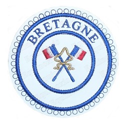 Badge GLNF – Petite tenue provinciale – Passé Grand Porte-Etendard – Bretagne – Machine embroidery