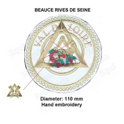 Badge / Macaron – Arche Royale Domatique – Officier Provincial – Grand Scribe Néhémie – Brodé main