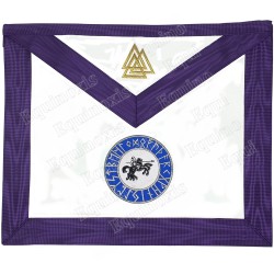 Leather Masonic apron – Memphis-Misraim – 34ème degré – Chevalier scandinave