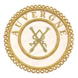 Badge GLNF – Grande tenue provinciale – Passé Grand Directeur des Cérémonies – Auvergne – Hand embroidery