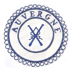 Badge GLNF – Petite tenue provinciale – Passé Grand Directeur des Cérémonies – Auvergne – Hand embroidery