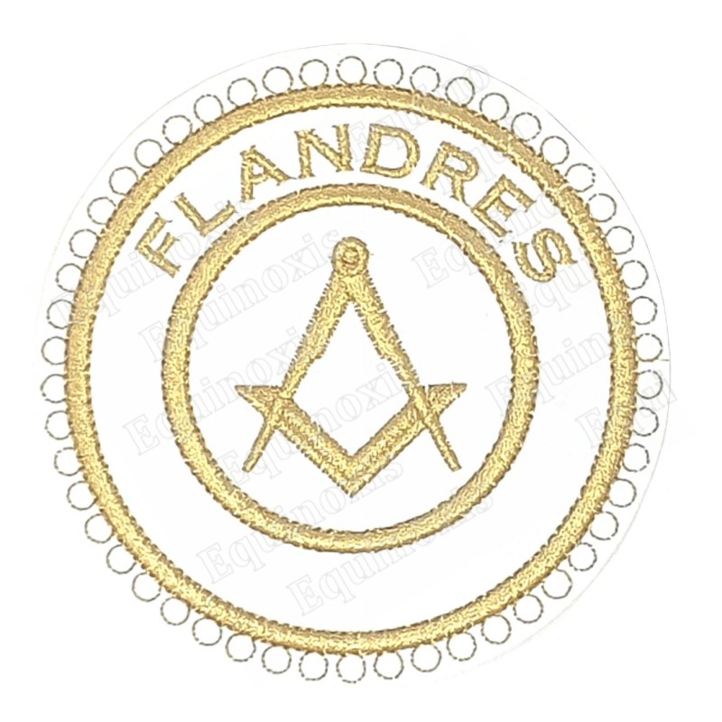 Badge / Macaron GLNF – Grande tenue provinciale – Assistant Grand Maître – Flandres - Brodé machine