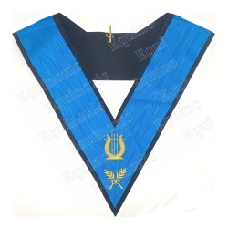 Masonic collar – Scottish Rite (AASR) – 4ème degré – Organist – Machine embroidery
