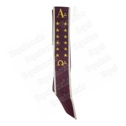 Masonic sash – Scottish Rite (AASR) – 19th degree – Grand Pontife – Machine embroidery