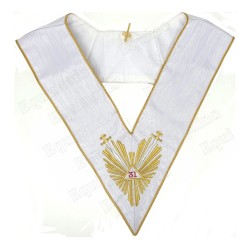 Masonic collar – Scottish Rite (AASR) – 31st degree – Grand Glory + swords – Machine embroidery
