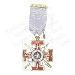 Masonic medal – Scottish Rite (AASR) – 33rd degree – Grand Cross – With ribbon