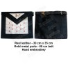 Leather Masonic apron – AASR – 9th degree