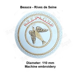 Badge / Macaron GLNF – Grande tenue provinciale – Passé Grand Expert – Beauce - Rives de Seine – Brodé machine