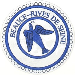 Masonic badge – Provincial Grand Rank Undress – Past Grand Expert – Beauce – Rives de Seine – Machine embroidery