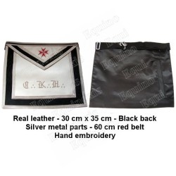 Leather Masonic apron – AASR – 30th degree – Knight Kadosch