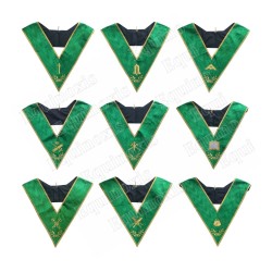 Masonic collars – Rite of Cerneau – 9-Officers pack – Machine embroidery