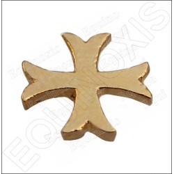 Templar lapel pin – Inward-patted Templar cross – Gold finish 
