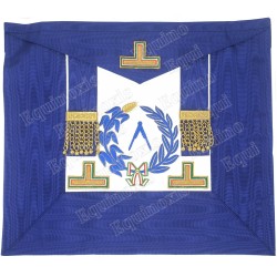 Tablier maçonnique en cuir – GLCI – Petite tenue nationale – Grand Inspecteur – Brodé machine