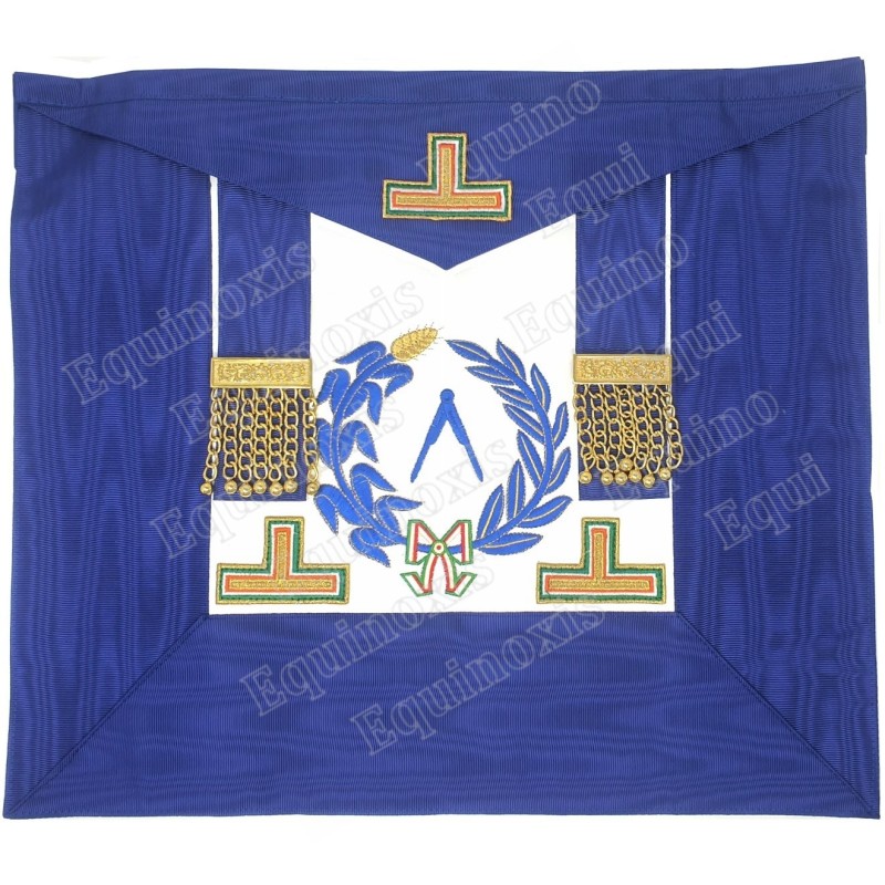 Tablier maçonnique en cuir – GLCI – Petite tenue nationale – Grand Inspecteur – Brodé machine