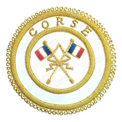 Badge / Macaron GLNF – Grande tenue provinciale – Passé Grand Porte-Etendard – Corse – Hand embroidery