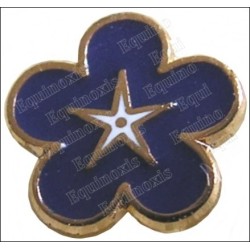 Masonic pin – Forget-me-not with pentagramm 